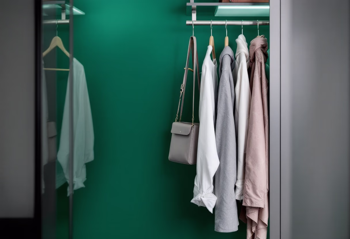 well organized closet