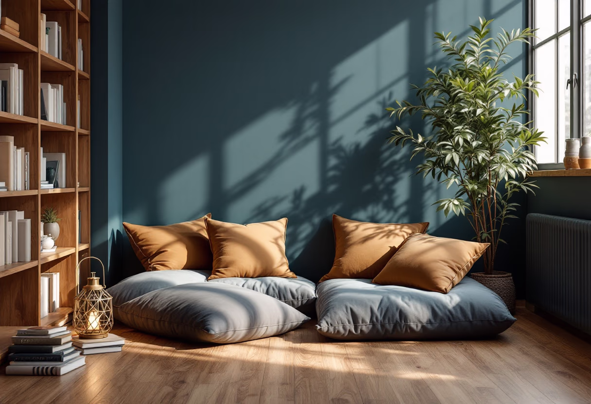 a cozy reading nook